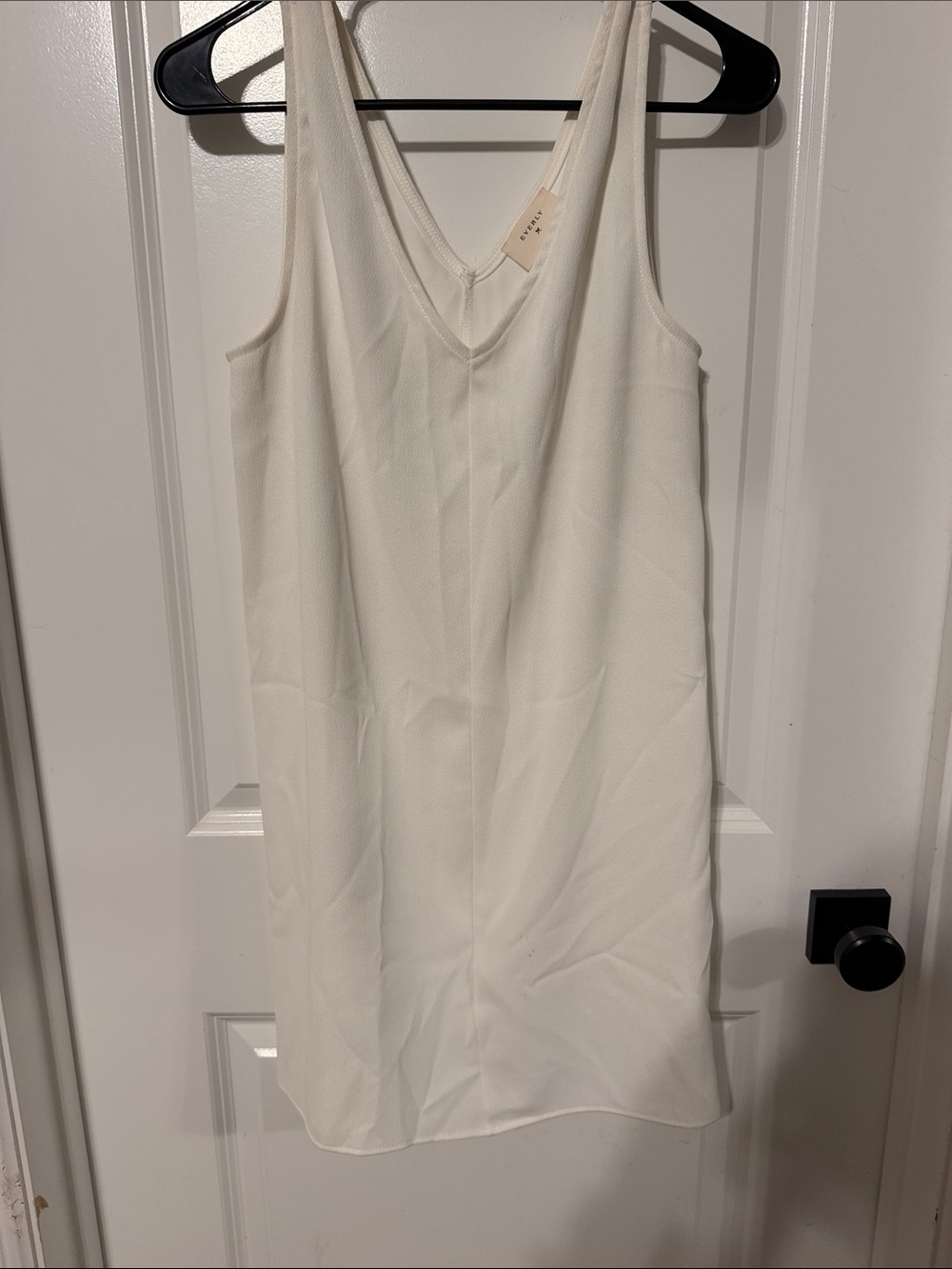 Everly White V-Neck Mini Slip Dress